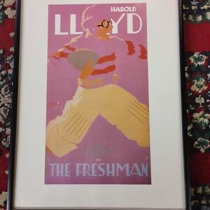 Vintage Movie Poster for 1925 Silent Film "The Freshman" Starring Harold Lloyd